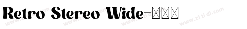 Retro Stereo Wide字体转换